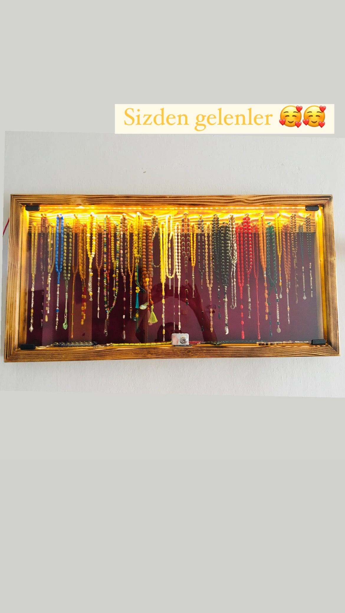 koleksiyonkutu 100x 50 cm Tesbih vitrini 100x 50 cm Tesbih vitrini