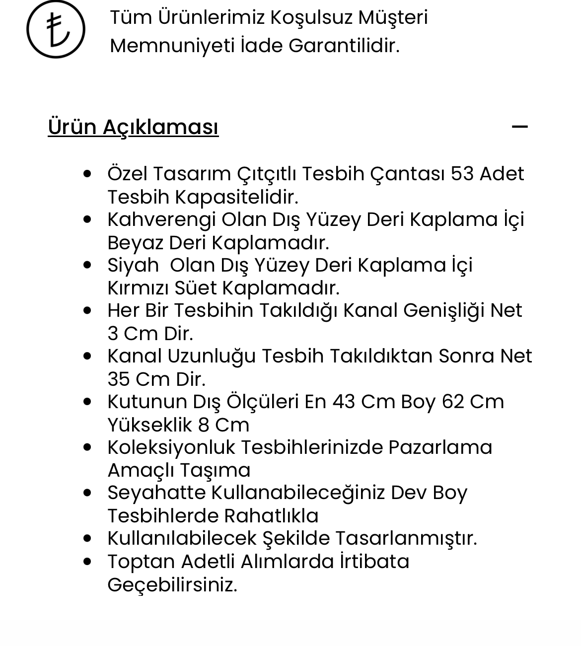koleksiyonkutu 53’lü VIP Özel Tasarım Çıtçıtlı Tesbih Çantası 53’lü VIP Özel Tasarım Çıtçıtlı Tesbih Çantası