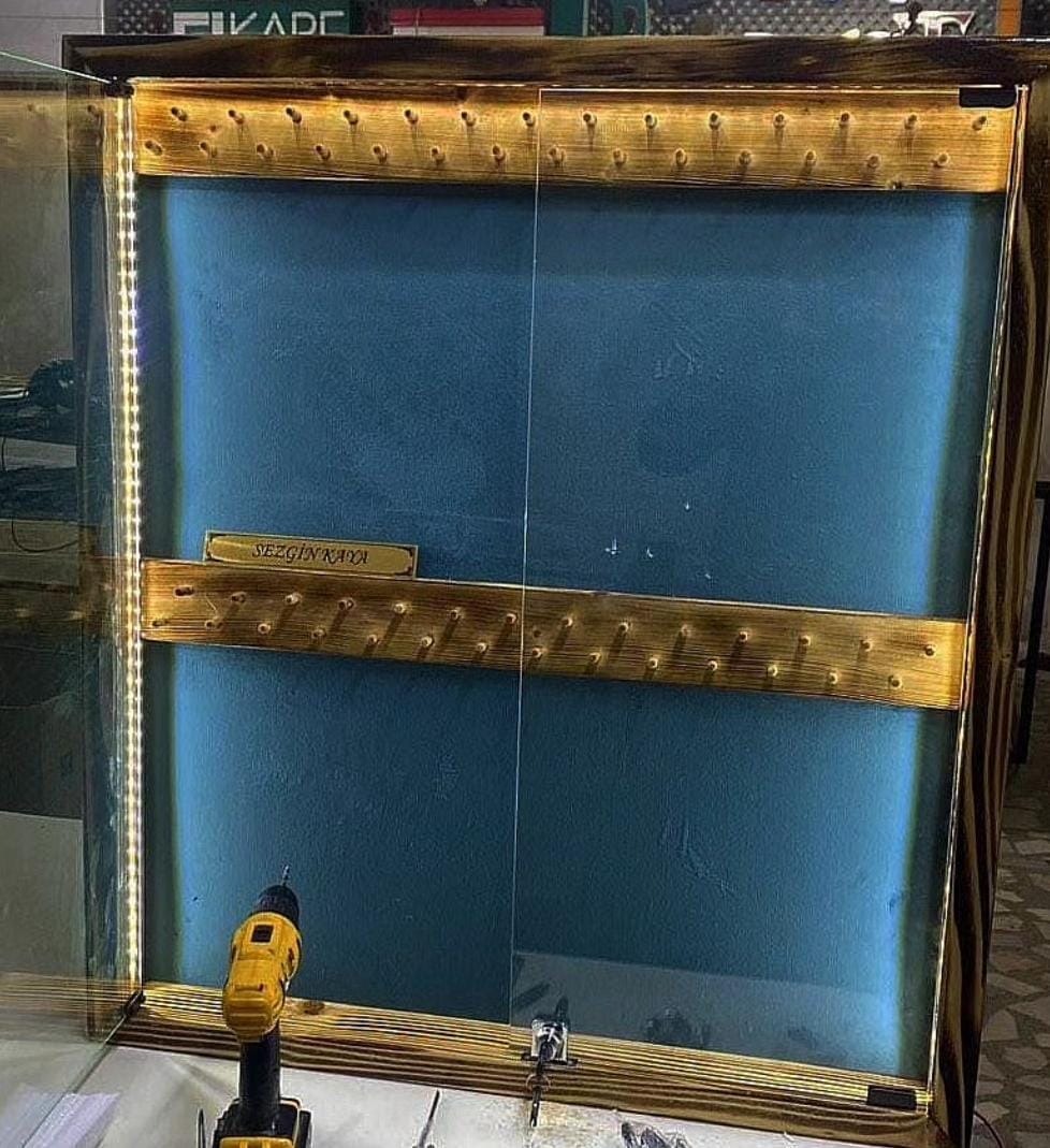 koleksiyonkutu 56 aparatlı 100 &150 tesbih kapasiteli tesbih vitrini panosu 56 aparatlı 100 &150 tesbih kapasiteli tesbih vitrini panosu