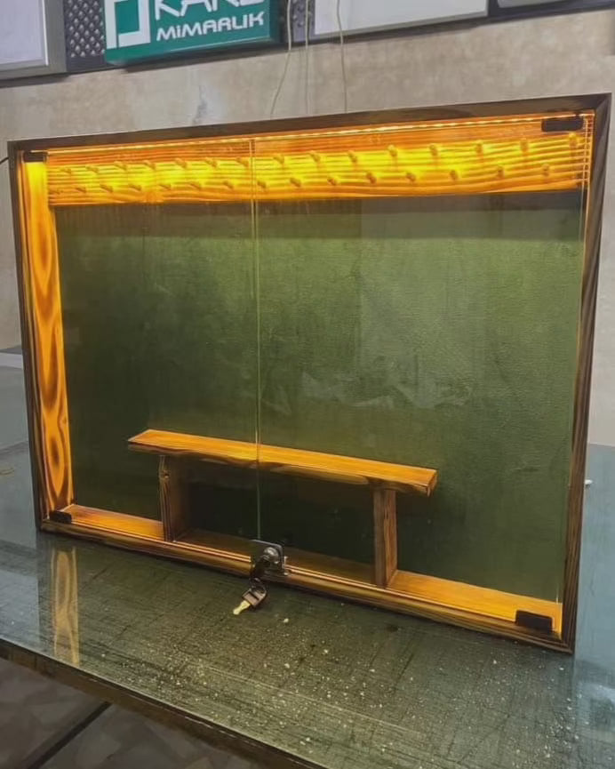 koleksiyonkutu 80*60 cm ölçüsünde 60 tespih kapasiteli tesbih vitrini özel 80*60 cm ölçüsünde 60 tespih kapasiteli tesbih vitrini özel