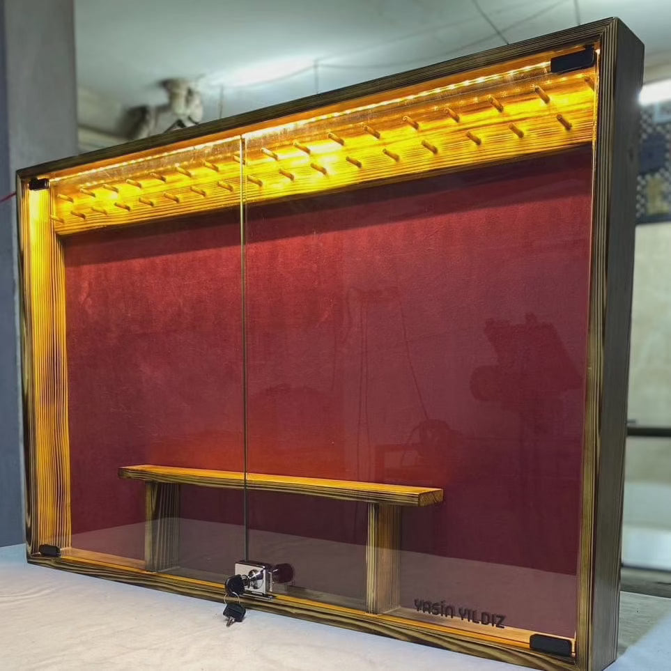 koleksiyonkutu 90*60 cm ,64 tesbih kapasiteli raflı ürün 90*60 cm ,64 tesbih kapasiteli raflı ürün