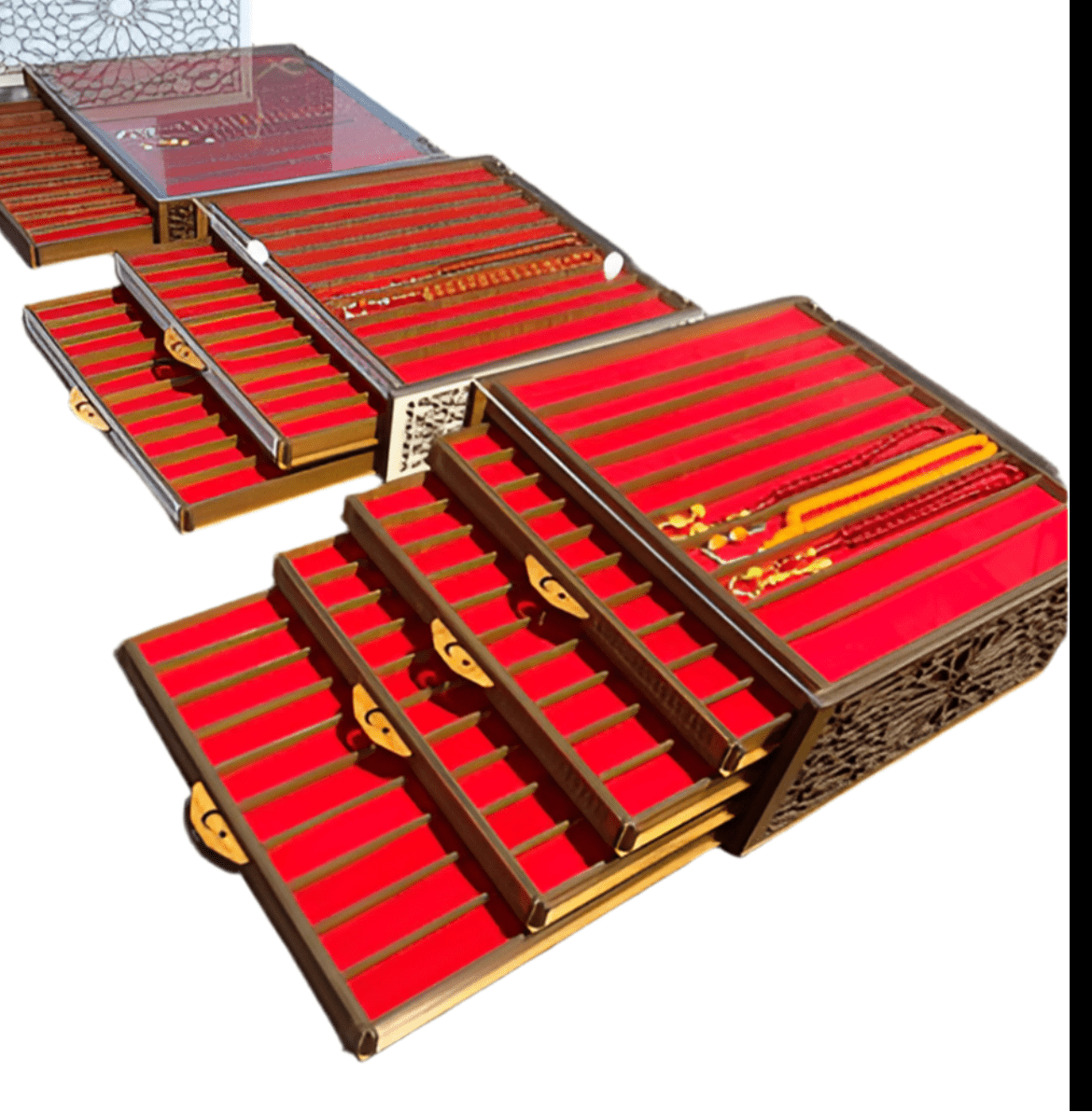 koleksiyonkutu Beş çekmeceli 50 tespih kapasiteli tespih dolabı Beş çekmeceli 50 tespih kapasiteli tespih dolabı