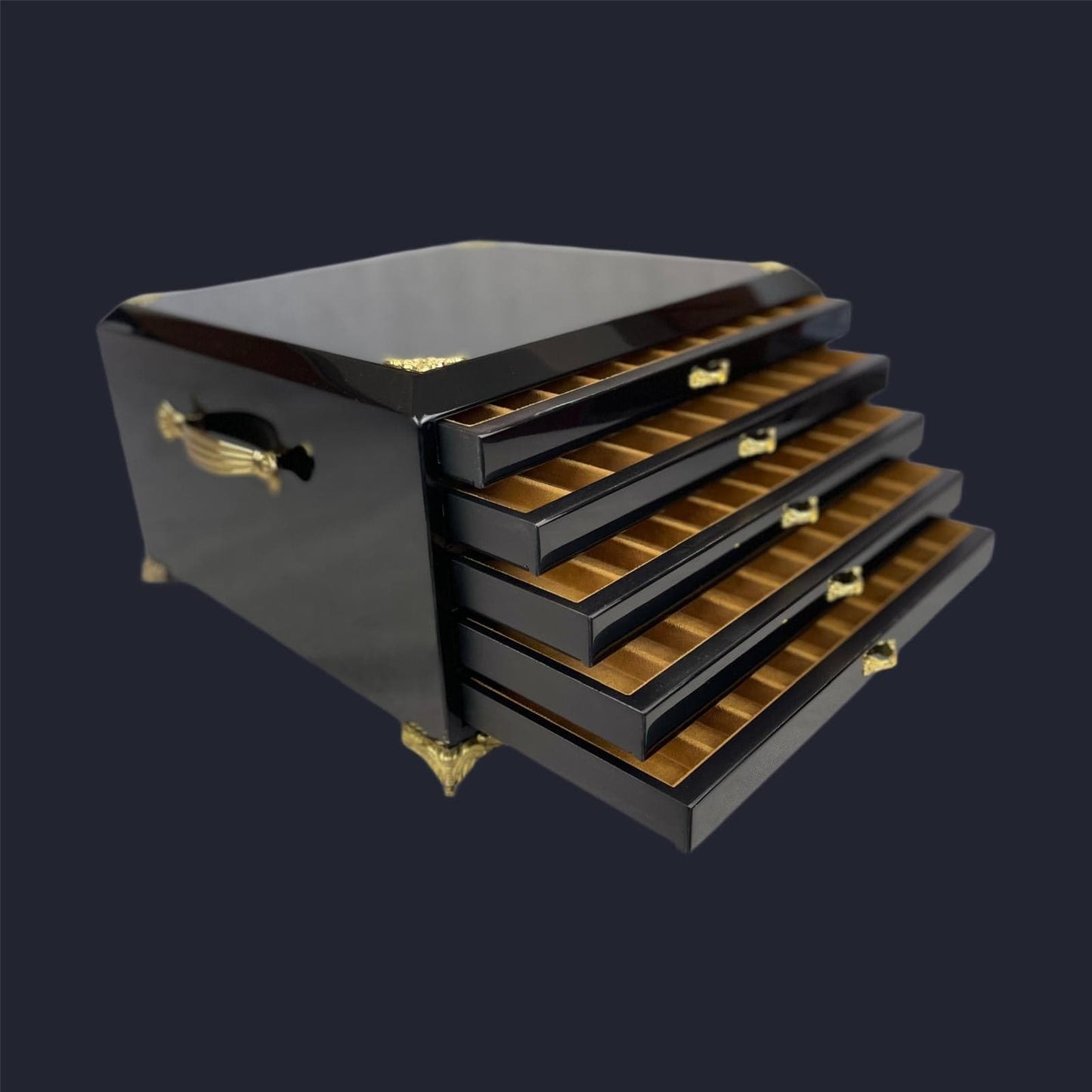 koleksiyonkutu 5 Çekmeceli 50’li Tespih Dolabı 5 Çekmeceli 50’li Tespih Dolabı