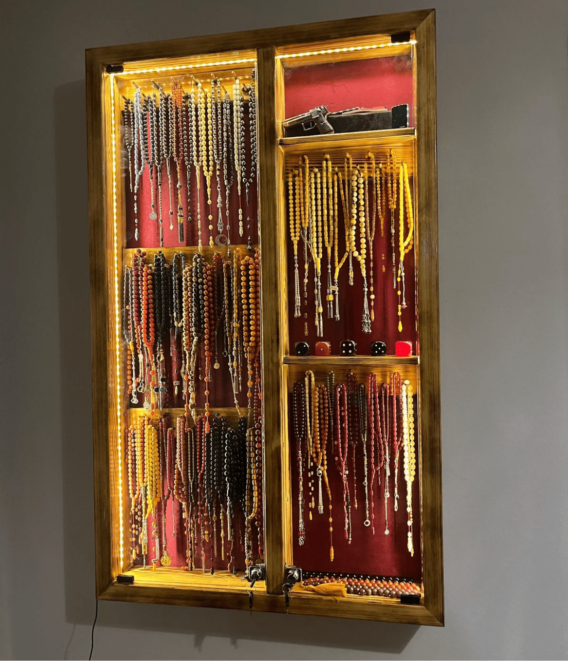 koleksiyonkutu Tesbih vitrini lüks Tesbih vitrini lüks