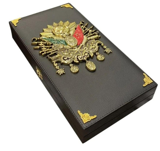 Ottoman crest rosary box of 10