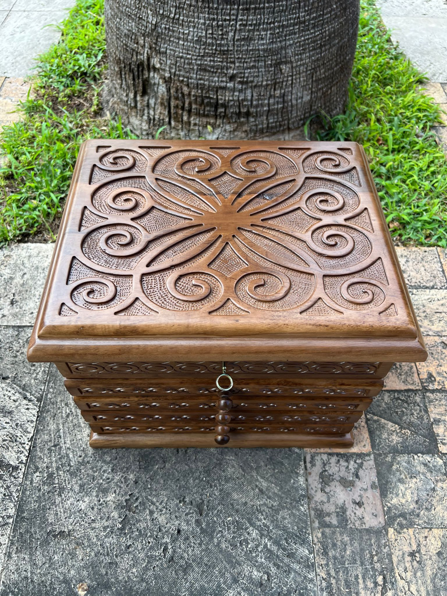 Clock rosary walnut model rosary cabinet