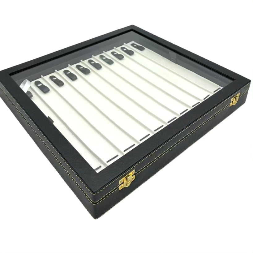 21 glass rosary box