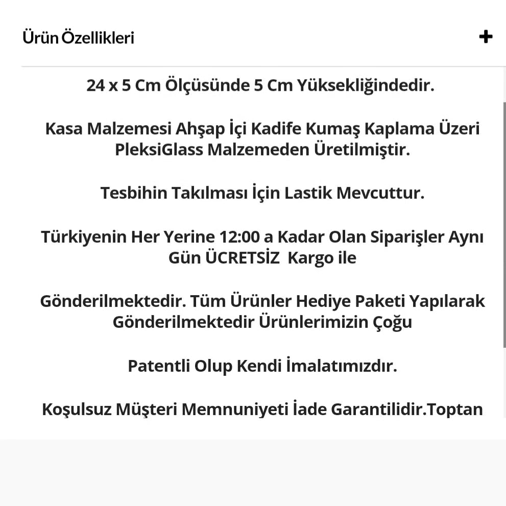 Camlı tekli kutu vip