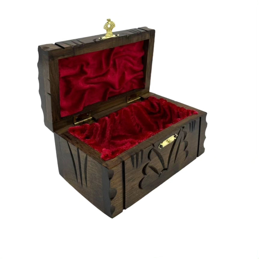 Single rosary box walnut