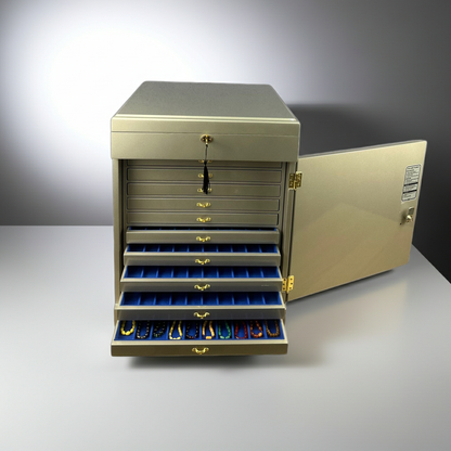 100 Capacity Coded Beaded Prayer Rope and Jewelry Cabinet | Wooden VIP Series