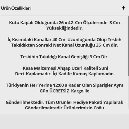 Özel Üretim 14'lü VIP Tesbih Kutusu | Koleksiyonluk Ahşap Model