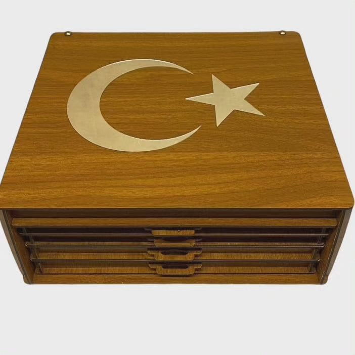 Lüks El Yapımı Ahşap Tesbih Dolabı | Koleksiyon Kutu Özel Seri Koleksiyonkutu.com