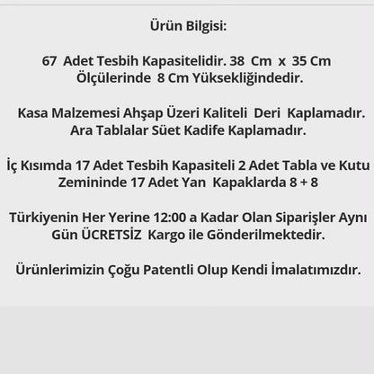 Lüks El Yapımı Deri Organizer