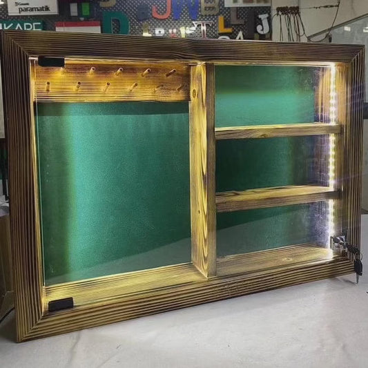 koleksiyonkutu 70*50 cm ölçüsünde tesbih vitrini & raflı model💚 70*50 cm ölçüsünde tesbih vitrini & raflı model💚
