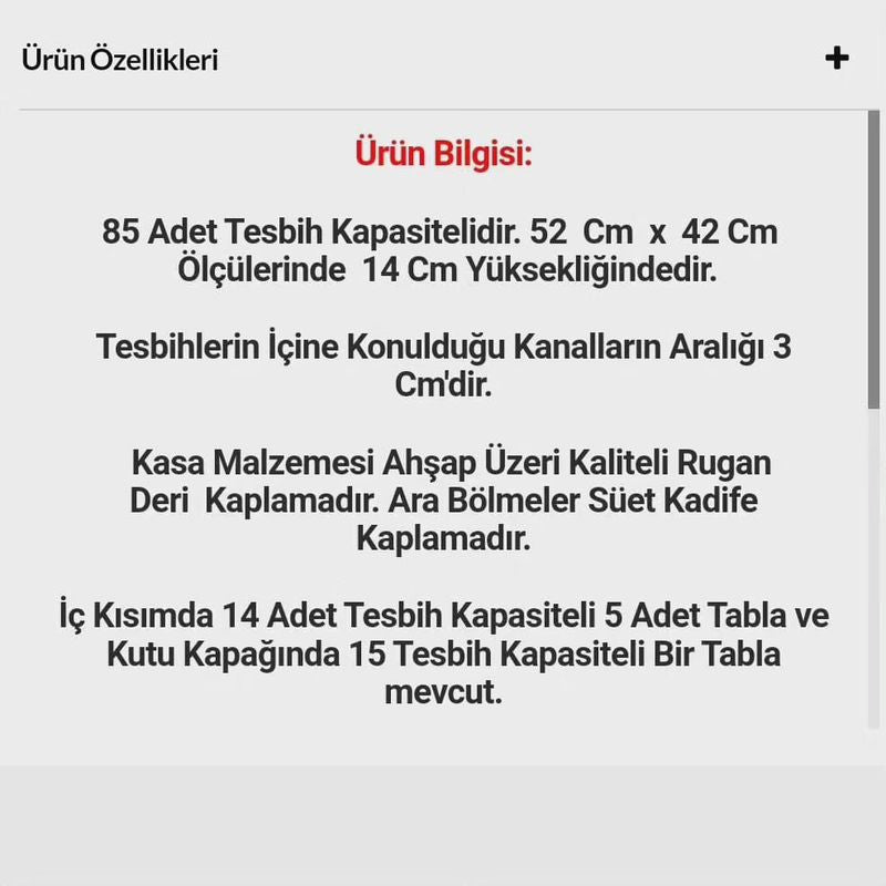 Lüks Şifreli 85'li Tesbih Çantası | Koleksiyon VIP Model