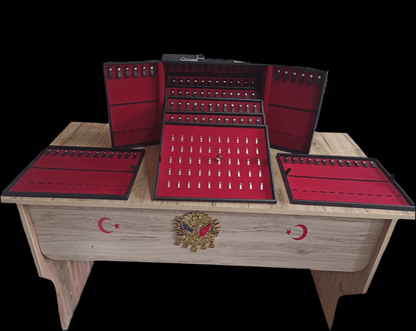 koleksiyonkutu 97tesbih&50yüzük kapasiteli Bond çanta ( çift Osmanlı armalı) 97tesbih&50yüzük kapasiteli Bond çanta ( çift Osmanlı armalı)