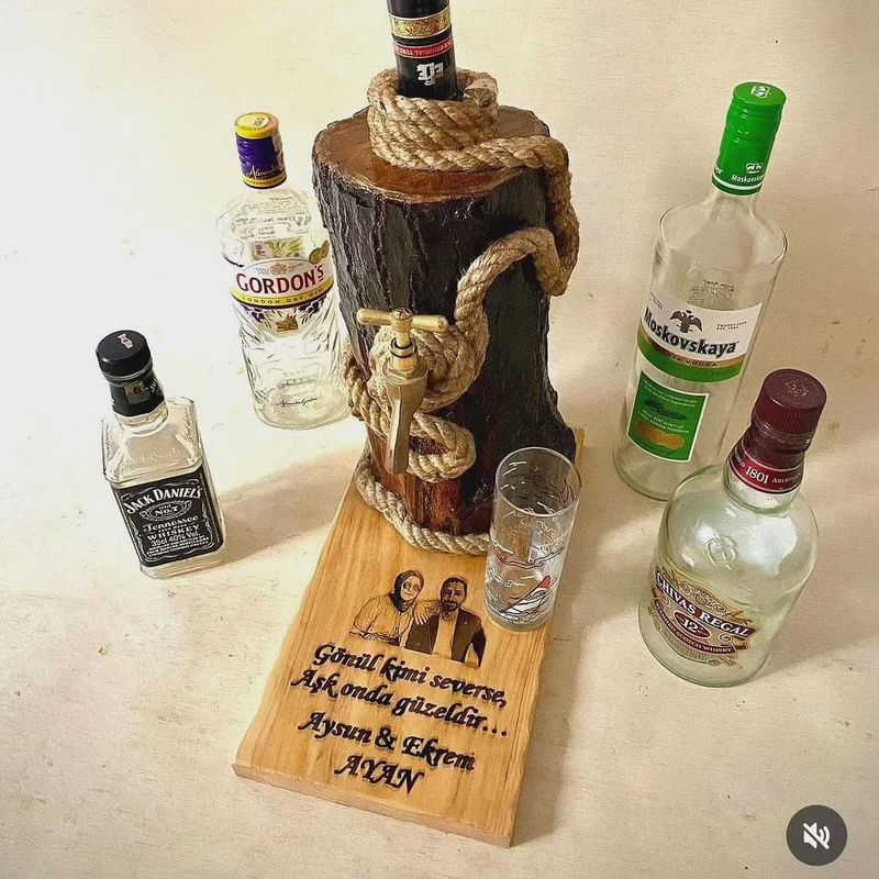 Özel Tasarımlı Alkol Çeşmesi | VIP Rakı ve Viski Dispenseri