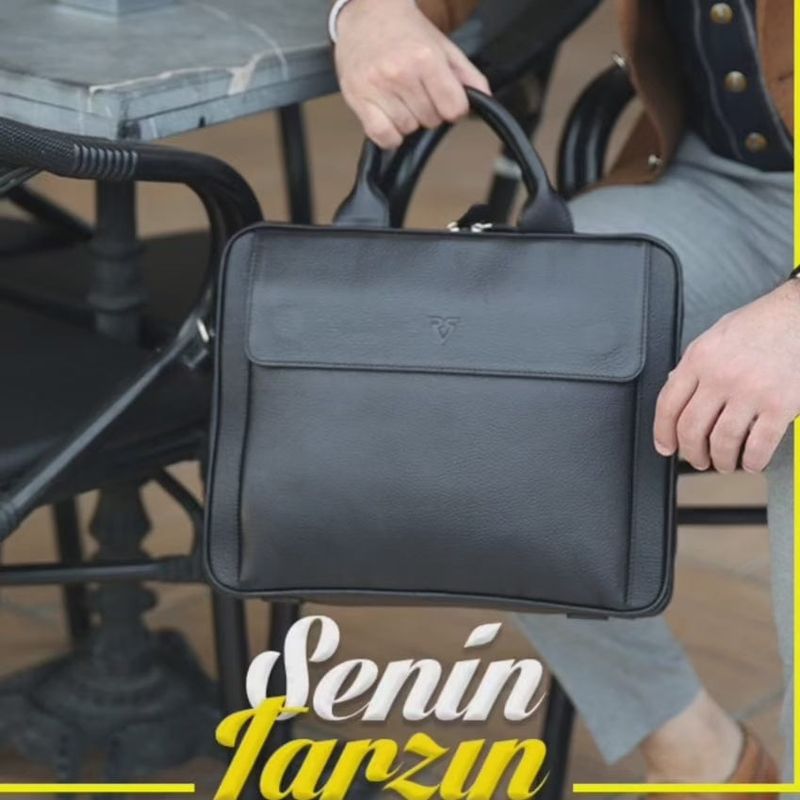 Orijinal Deri Tesbih Çantası | Laptop ve Evrak Taşıma Özellikli