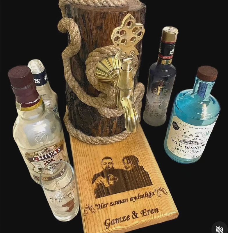 Osmanlı Musluklu Lüks Alkol Çeşmesi | VIP Rakı Dispenseri