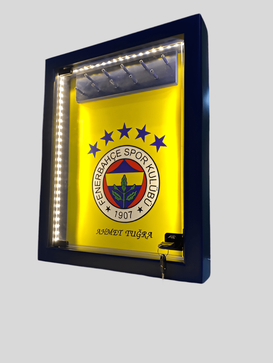 koleksiyonkutu Fenerbahçe Amblemli 50x40 cm Tespih Vitrini Fenerbahçe Amblemli 50x40 cm Tespih Vitrini